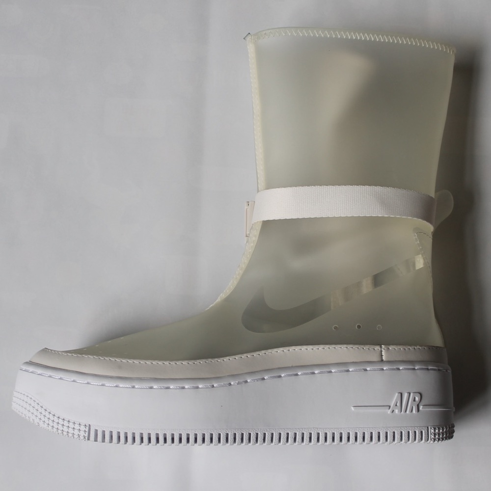 New Nike Women Air Force 1 Sage HI LX Clear Boots